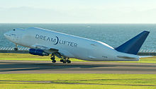 Airplane Picture - The Boeing 747 Large Cargo Freighter, also called Dreamlifter, is modified from 747-400s previously in airline use.