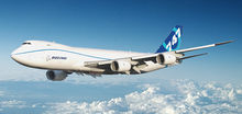 Airplane Picture - Artist's rendering of the Boeing 747-8F during cruise portion of flight