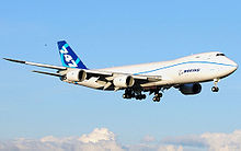 Airplane Picture - The first Boeing 747-8 freighter on its maiden flight