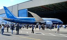 Airplane Picture - The 787 Dreamliner's first public appearance was webcast live on July 8, 2007.