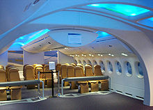 Airplane Picture - Mockup of early Dreamliner cabin concept