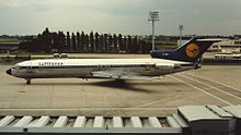 Airplane Picture - Lufthansa Boeing 727 at Paris Orly Airport in 1981