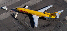 Airplane Picture - A DHL 727-200F freighter at San Diego