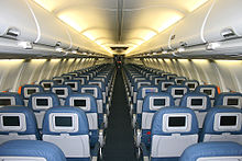 Airplane Picture - Boeing 737NG standard interior with curved panels