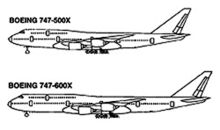 Airplane Picture - The proposed 747-500X and -600X as depicted in an 1998 FAA illustration