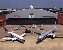 Airplane Picture - NASA 737-100 and former Eastern Air Lines 757-200, showing related narrow-body fuselage with different cockpit and airframe structures