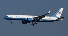 Airplane Picture - The C-32, a variant of the 757, is the usual transportation for the Vice President of the United States.