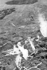 World War 1 Picture - A British poison gas attack against Montauban, June 1916.