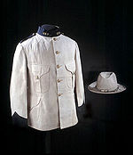World War 1 Picture - Wood's actual field jacket from the Spanish American War seen in above photo - on display at the National Museum of American History