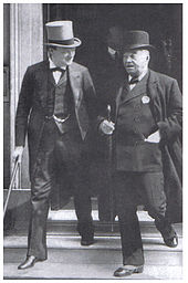 World War 1 Picture - Admiral of the Fleet The Lord Fisher (on right) with Churchill, 1913