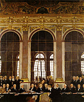 World War 1 Picture - Signing in the Hall of Mirrors at the Palace of Versailles