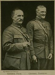 World War 1 Picture - Foch with General Pershing (c. 1918).