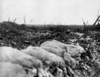 World War 1 Picture - The view from Centre Way trench towards Mouquet Farm, August.