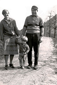 World War 1 Picture - Ernest, Hadley, and Bumby Hemingway in Schruns, Austria, in 1926, months before they separated