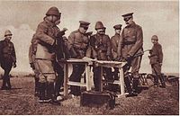 World War 1 Picture - General Toshev and Hilmi Paşa observing the fighting around Medgidia