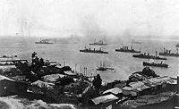 World War 1 Picture - The German fleet off Chile in November 1914 after the Battle of Coronel.