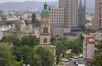 World War 1 Picture - Bărboi Church as seen from the Golia Tower