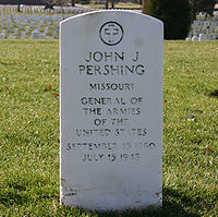 World War 1 Picture - Pershing's tombstone at Arlington National Cemetery