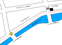 World War 1 Picture - A map depicting the assassination route.