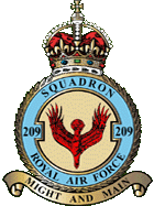 World War 1 Picture - 209 Squadron Badge-the red eagle falling symbolizes the fall of the Red Baron