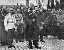 World War 1 Picture - At a prayer vigil upon accepting command.