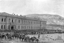 World War 1 Picture - The Turkish Hospital in Damascus on 1 October 1918, shortly after the entry of the 4th Australian Light Horse Regiment.