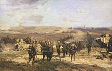 World War 1 Picture - 8 August 1918 by Will Longstaff, showing German prisoners of war being led towards Amiens