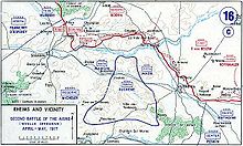 World War 1 Picture - The front line at various stages in the battle.