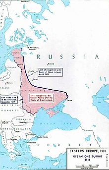 World War 1 Picture - Borders drawn up in Brest-Litovsk