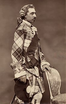 World War 1 Picture - The Duke in traditional Scottish clothing, c. 1875 - 1880