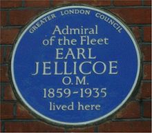 World War 1 Picture - Blue plaque at 25 Draycott-place, (Blacklands Terrace), Cadogan gardens, London, SW3