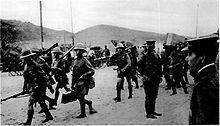 World War 1 Picture - British troops arriving at Tsingtao in 1914.