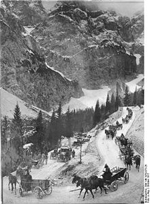 World War 1 Picture - Austro-Hungarian supply line over the Vrič pass. October 1917