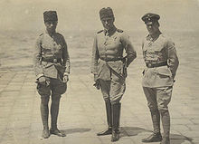 World War 1 Picture - Otto Liman von Sanders, Hans-Joachim Buddecke, and Oswald Boelcke in Turkey, 1916