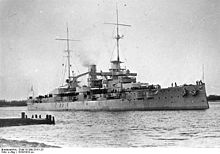 World War 1 Picture - SMS Rheinland, a Nassau-class battleship, Germany's first response to Dreadnought.