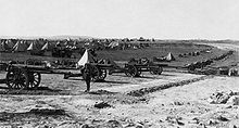 World War 1 Picture - British artillery placements during the Battle of Jerusalem, 1917.