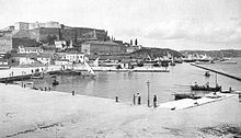 World War 1 Picture - The Harbour of Corfu in 1890