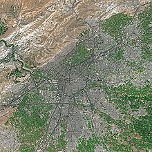 World War 1 Picture - Damascus in spring seen from Spot satellite