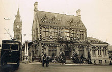 World War 1 Picture - Darlington Town Hall decorated for the King's Coronation, 1937