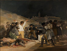 World War 1 Picture - The Third of May 1808 by Francisco Goya, showing Spanish resisters being executed by Napoleon's troops.