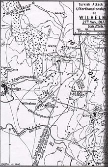 World War 1 Picture - Turkish Attack on 4/Northamptonshire Reg. at Wilhelma 27 November 1917