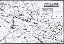 World War 1 Picture - Detail of Ottoman counterattack on morning of 28 November 1917