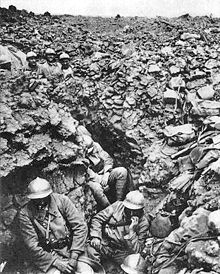 World War 1 Picture - French trench at Cxte 304, Verdun, 1916