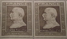 World War 1 Picture - Ptain on French stamps of 1944