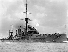 World War 1 Picture - HMS Dreadnought underway, circa 1906-1907