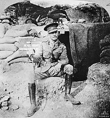 World War 1 Picture - Brigadier General H. G. Chauvel outside his Headquarters at Monash Valley