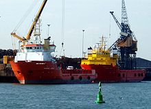 World War 1 Picture - Offshore supply vessels in Hartlepool docks