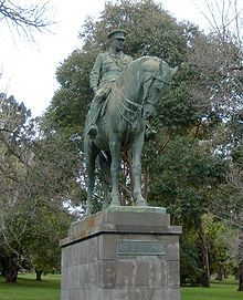 World War 1 Picture - Statue of Sir John Monash in King's Domain, Melbourne.