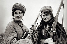 World War 1 Picture - Female Soviet partisans operating under Sydir Kovpak in Ukraine.