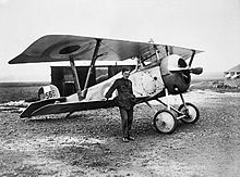 World War 1 Picture - Bishop and a Nieuport 17 fighter